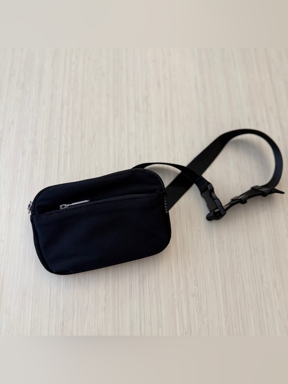 Black Mini Crossbody Belt Bag - Compact Everyday Carry
